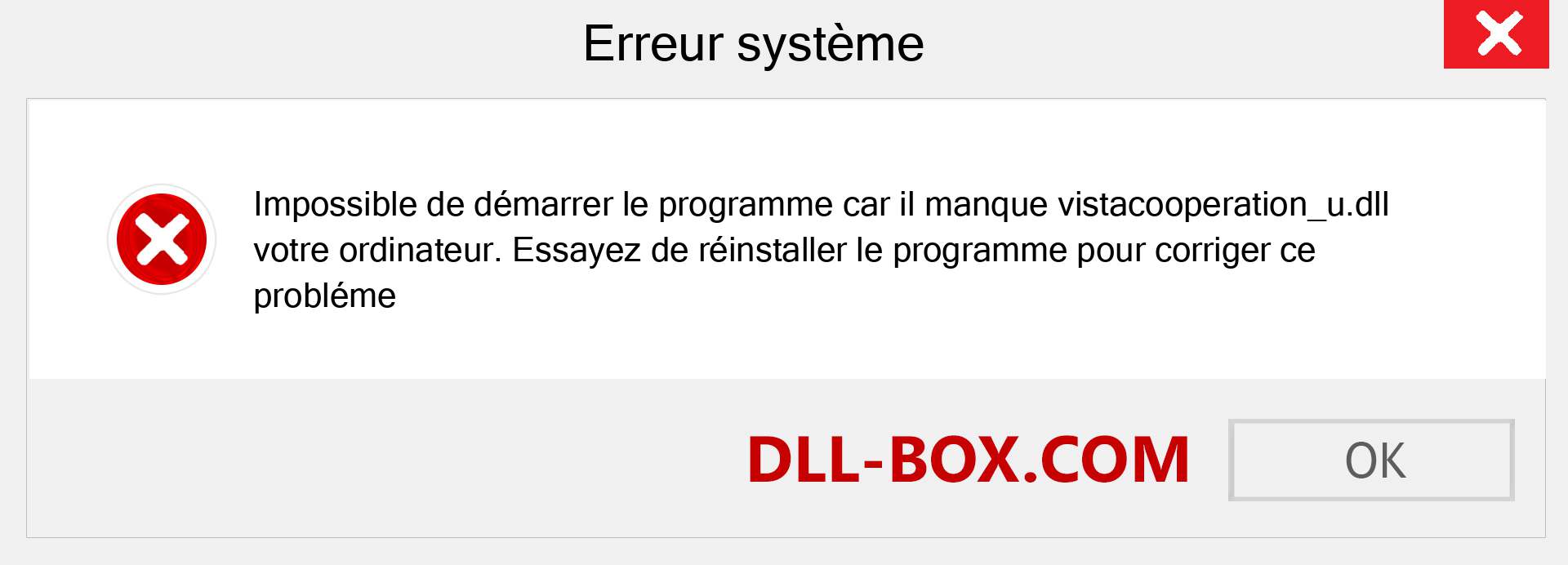 Le fichier vistacooperation_u.dll est manquant ?. Télécharger pour Windows 7, 8, 10 - Correction de l'erreur manquante vistacooperation_u dll sur Windows, photos, images